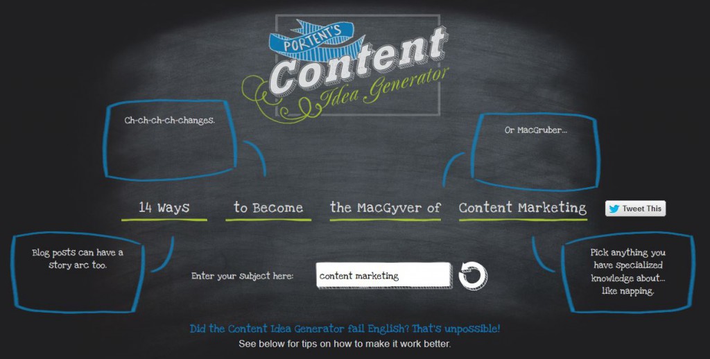 Content Generator für das Content Marketing. 