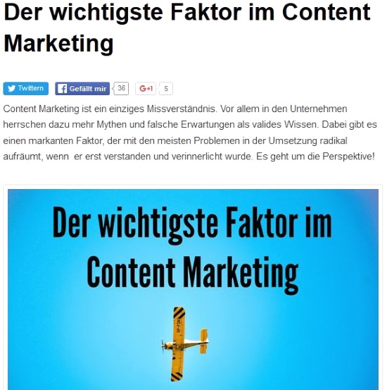 Im Content Marketing kommt es auf die richtige Perspektive an.